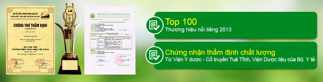 Công ty TNHH Nông lâm sản Tiên Phước nằm trong top 100 thương hiệu nổi tiếng và được chứng nhận thẩm định đạt chất lượng cao